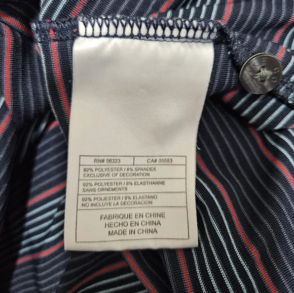 Nike Golf Dri Fit Performance UV Blue Stripe Polo - Picture 8 of 10